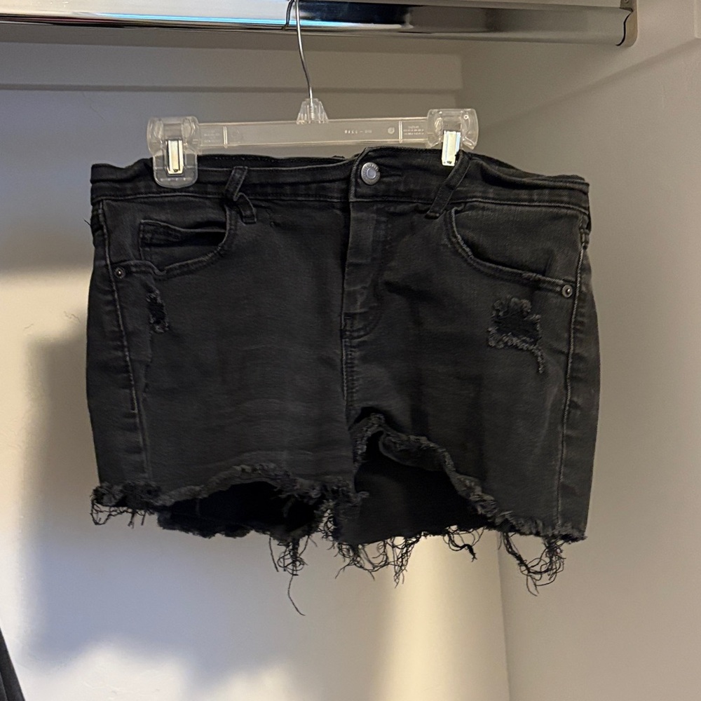 Old Navy Black Distressed Jean Shorts